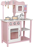 キッズ木製プレイキッチンクッカーロールプレイ子供用ごっこおもちゃ+調理器具英国