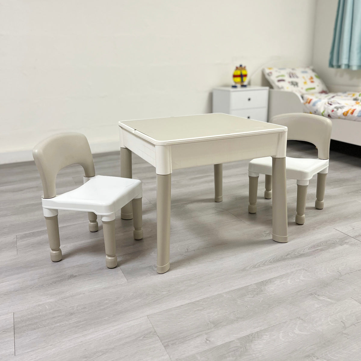 NEXT DAY DELIVERY 5in1 Table 2 Chairs Sand & Water Play Grey