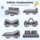 6 piece foam play couch for toddlers
