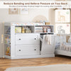 White changing unit with two drawers and integrated laundry basket