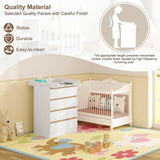 White changing unit shown detachable design