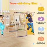 Multicoloured wooden indoor playground for active children