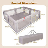 Foldable toddler playpen with carry bag for home use
