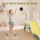 Space-saving folding toddler slide with long 132 cm sliding surface