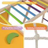 Indoor toddler climbing frame with ladder, rope net and basketball hoop