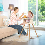 Deluxe 4-in-1 kinderstoel en stoelverhoger | Kruk | Lage stoel | Grijs of Crème | 6m - 99 jaar