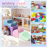 Toddler soft play set with pastel foam climbing blocks