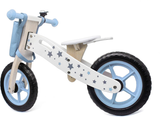 Wooden Balance Bike Kids Running Walking Lightweight Bikes + Bell & Basket (Blue)