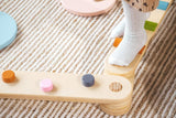 Montessori Modular | Eco Wood Balance Beam | Stepping Stone | Natural & Pastels