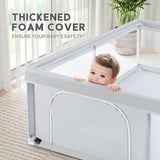 150cm square baby playpen grey
