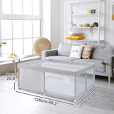 Large Baby Playpen Light Grey | Safe Toddler Play Pen with Mesh Sides | 2 Sizes