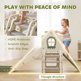 Toddler climbing slide and basketball hoop for children aged 2 to 5