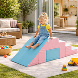 Pink Indoor Soft Play Set for Toddlers | Montessori Foam Climbing Blocks