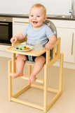 2-in-1 Wood Combination Baby High Chair | Table & Chair Set | Natural | 6m+