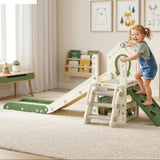 3-in-1 indoor toddler slide with non-slip steps and handrails