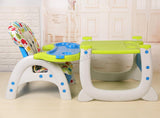 Combinatie kinderstoel | Stoel- en tafelset met dubbel dienblad/voering | 6 maanden en ouder