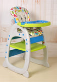 GALACTICA Ny 3i1 højstol | Kompakt spædbørnsfødesæde også stol og bord til højsæde til småbørn – Grønkombination højstol | Stol & bordsæt med dobbelt bakke/foring | 6 måneder til 36 måneder
