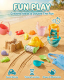 Kids Beach Toys Set with Bucket, Shovels & Sand Castle Moulds | Sandpit & Beach Toy Set for Toddlers & Children