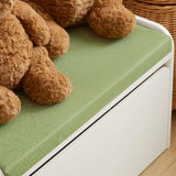 SoBuy KMB80-W, Children Kids Storage Bench with Seat Cushion and Mobile Storage Chest, Toy Chest Toy Box Storage Cabinet
