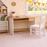 Children's Homework and Computer Desk | Storage | Natural & White | 6 Years+