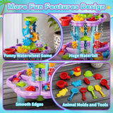 Colourful outdoor activity table for shared sensory play