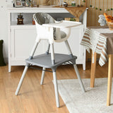 Chair with 2-Position Removable Tray Gray