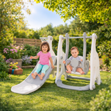 Children's Swing and Slide Set | Basketball Hoop | Indoor Outdoor | Pink, Grey or Blue