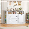 Nursery storage changing table in white engineered wood