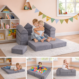 kids modular play sofa grey soft play set