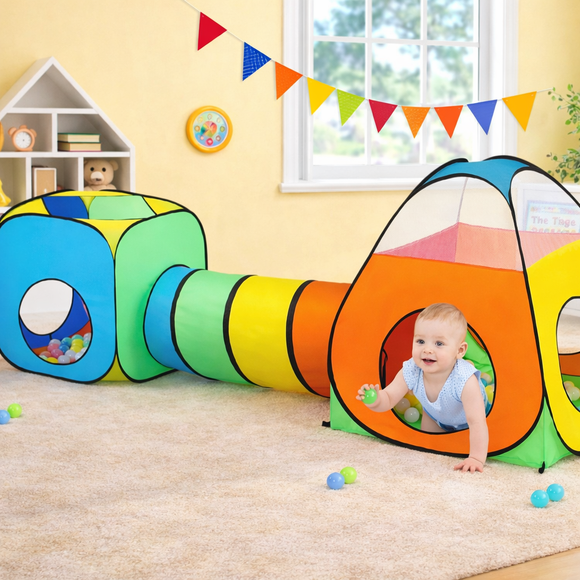 Kinder Pop-up Spielzelt | Bällebad | Tunnel | Versteck