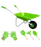 Montessori Garden Toy Set with Rust-Resistant Stainless Steel Wheelbarrow & Tool Kit | Outdoor Kids Toys for Sand Pit | 3 years+