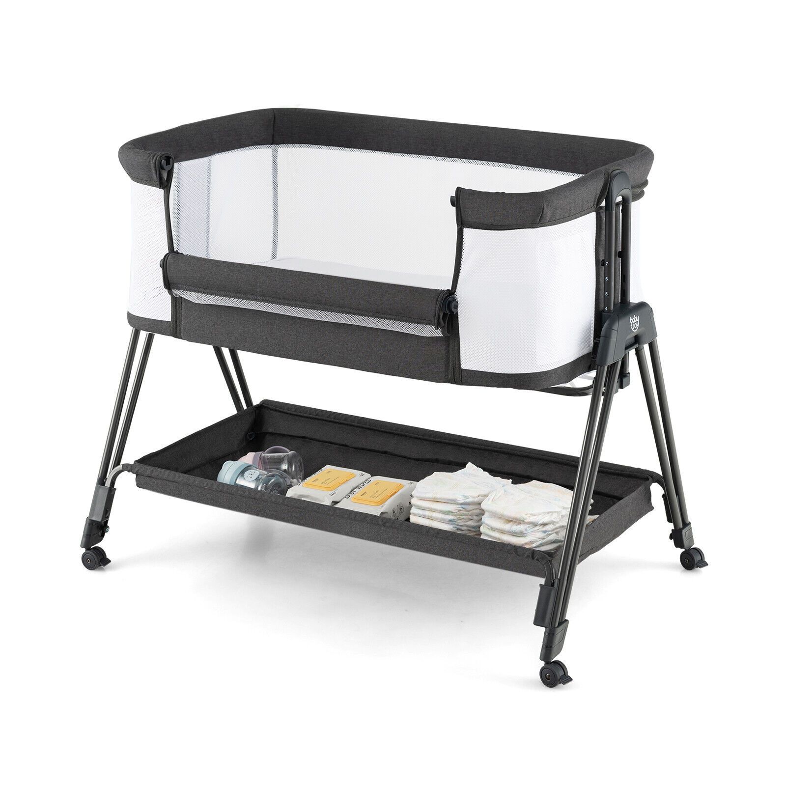 Baby cot with wheels outlet
