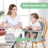Detská vysoká stolička 6v1 Grow-with-me | 5-bodový postroj | Odnímateľný zásobník | Súprava stolových stoličiek | Sivá alebo ružová