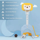 Multicoloured kids basketball football and golf garden game set
