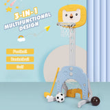 Adjustable basketball hoop for children aged 2 to 7 years