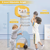 Toddler basketball hoop and football goal for indoor or outdoor play