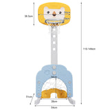 3-in-1 Adjustable Kids Basketball Hoop, Football Goal & Golf Set