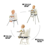 8-in-1 Ergonomic Grow-with-Me High Chair | Booster Seat for Chair | Low Chair | Removable Tray | 6m - 4 years
