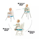 8-in-1 Ergonomic Grow-with-Me High Chair | Booster Seat for Chair | Low Chair | Removable Tray | 6m - 4 years