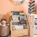 Kleiner Helfer Montessori-Bücherregal | Bücherregal für Kinder | Bücherregal für Kinder | natürlich