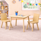 Montessori Scandi Table & 2 Chairs | Natural Finish