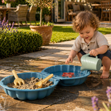 kids shell sandpit with accessories