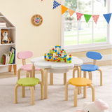 Childrens Activity Table 4 Spine-Supporting Seats | Pastel Flowers | 3 Years+