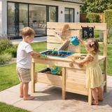 kids mud kitchen with water and sandpit