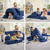 Montessori soft play shapes climbing set in navy blue