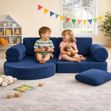 toddler soft play climbing set foam blocks in navy blue