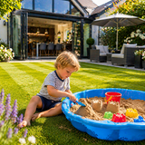 Kids Eco Recyclable Clamshell Sandpit | Ballpit and Paddling Pool | Outdoor Sand & Water Play | 12m+