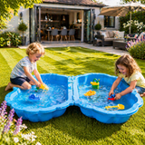 Kids Eco Recyclable Clamshell Sandpit | Ballpit and Paddling Pool | Outdoor Sand & Water Play | 12m+