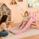 kids indoor slide with steps and guard rails
