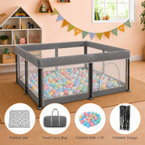 Foldable baby playpen with mat available in three sizes